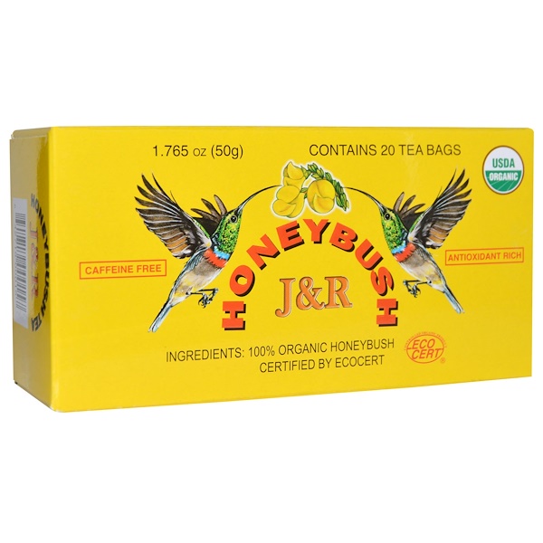 J&R Port Trading Co., J&R Honeybush Tea, Caffeine Free, 20 Tea Bags, 1.