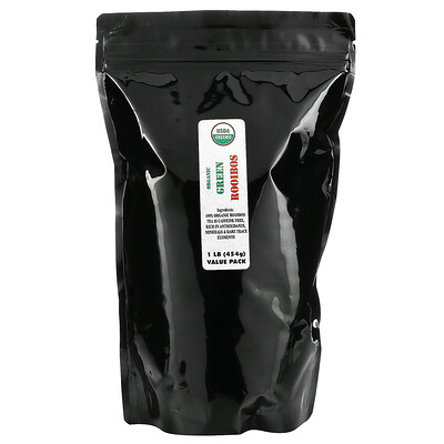 Купить J&R Port Trading Co. Органический зеленый ройбуш, без кофеина, 454 г (1 фунт)