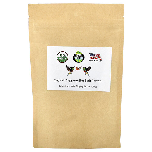 J&R Port Trading, Organic Slippery Elm Bark Powder, 4 oz