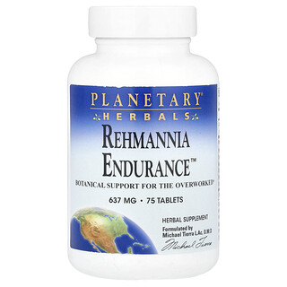 Planetary Herbals, Rehmannia Endurance™, 75 Tablets