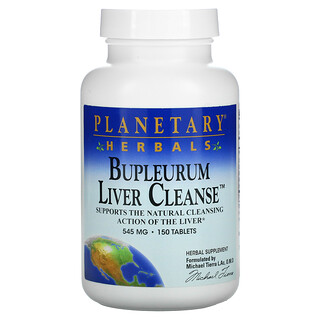 Planetary Herbals, Purification du foie Buplèvre, 545 mg, 150 comprimés