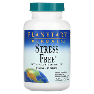 Planetary Herbals, 스트레스 프리, 식물성 스트레스 진정, 810 mg, 90 타블렛