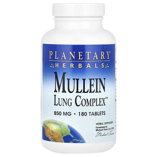 Planetary Herbals, Mullein Akciğer Kompleksi™, 180 Tablet