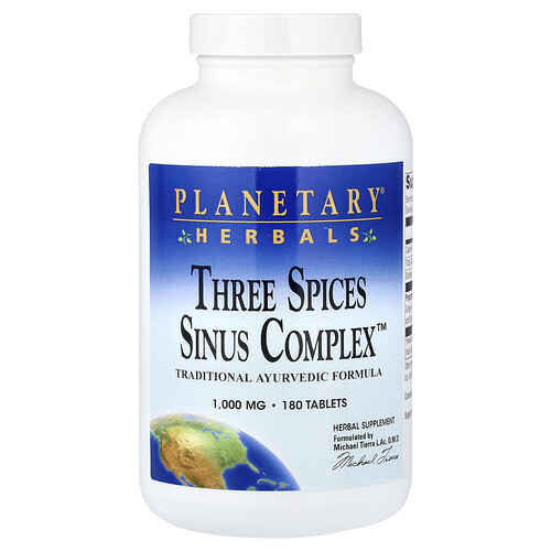 Planetary Herbals Three Spices Sinus Complex™, 180 Tablets