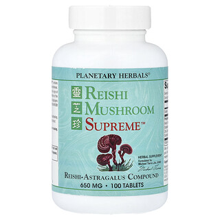 Planetary Herbals, Reishi Mushroom Supreme™, 100 Tablets