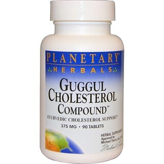 Planetary Herbals, Guggul Cholesterol Compound（ググルコレステロールコンパウンド）、375mg、タブレット90粒