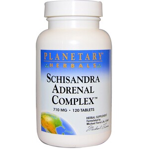 Planetary Herbals, Комплекс для наподчечников с лимонником, 710 мг, 120 таблеток