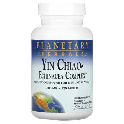 

Planetary Herbals, Yin Chiao-Echinacea Complex, 600 mg, 120 Tablets