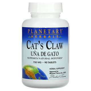 Planetary Herbals, Cat's Claw, 750 mg, 90 Tablets