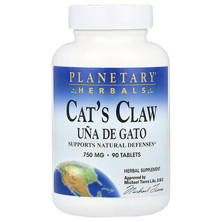 Planetary Herbals, Mačací pazúr, 750 mg, 90 tabliet