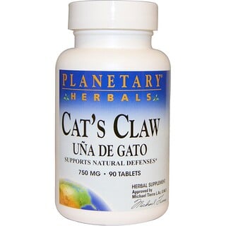 Planetary Herbals, Cat's Claw, Una de Gato, 750 mg, 90 Tablets