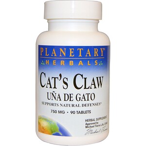 Отзывы о Планетари Хербалс, Cat's Claw, Una de Gato, 750 mg, 90 Tablets
