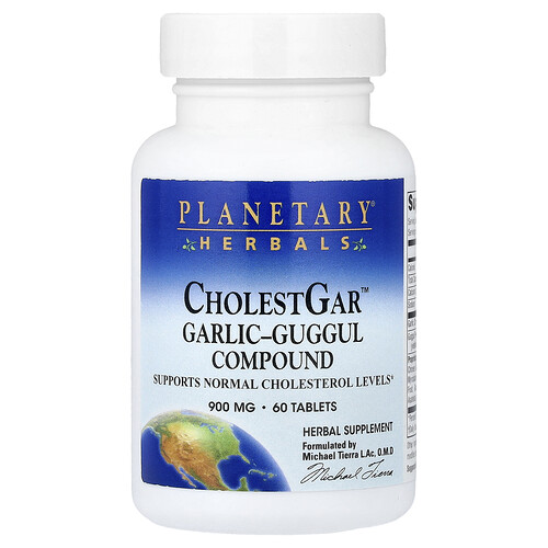 Planetary Herbals, CholestGar™ Garlic Guggul Compound, Knoblauch-Guggul-Verbindung, 60 Tabletten