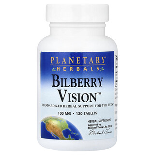 Planetary Herbals, Bilberry Vision™, 100 mg, 120 compresse