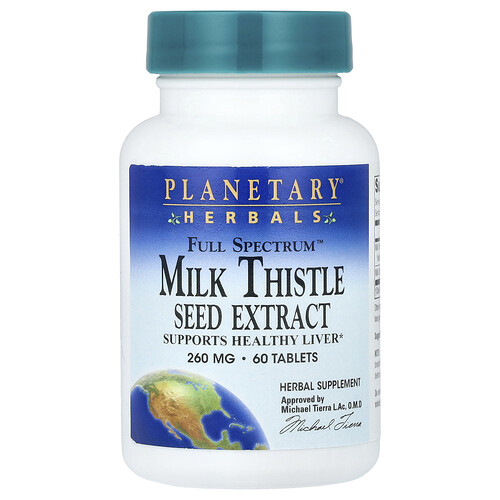 Planetary Herbals, Extrait de graine de chardon-Marie, 60 comprimés