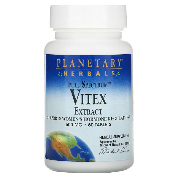 Planetary Herbals, Full Spectrum, Vitex-Extrakt, 500 mg, 60 Tabletten