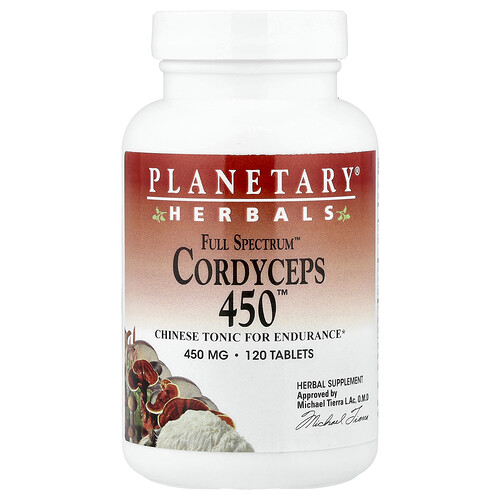 Planetary Herbals Full Spectrum™ Cordyceps 450™, 120 Tablets