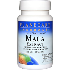 Отзывы о Планетари Хербалс, Maca Extract, Full Spectrum, 325 mg, 60 Tablets