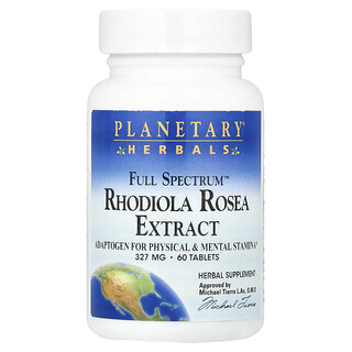 Planetary Herbals, Estratto di rodiola rosea Full Spectrum™, 60 compresse (327 mg per compressa)