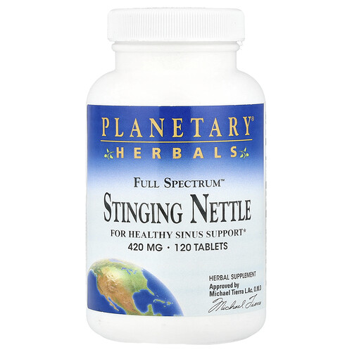 Planetary Herbals Planetary Herbals, Full Spectrum™ Stinging Nettle, 420 mg, 120 Tablets