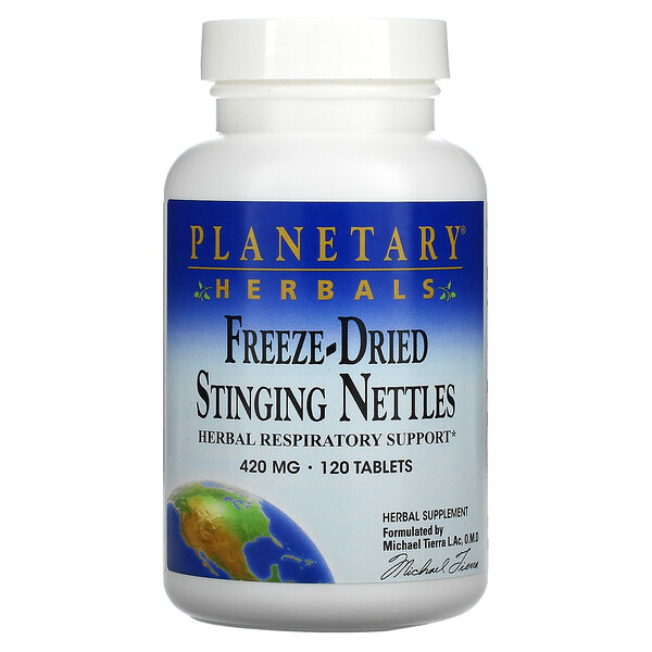 Planetary Herbals‏, Freeze-Dried Stinging Nettles, 420 mg, 120 Tablets