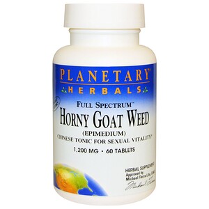 Отзывы о Планетари Хербалс, Horny Goat Weed, Full Spectrum, 1,200 mg, 60 Tablets