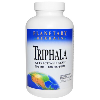Planetary Herbals Трифала, 500 мг, 180 капсул