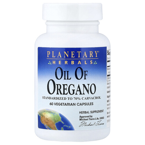 Planetary Herbals, Oil Of Oregano, 60 Vegetarian Capsules (45 mg per Capsule)