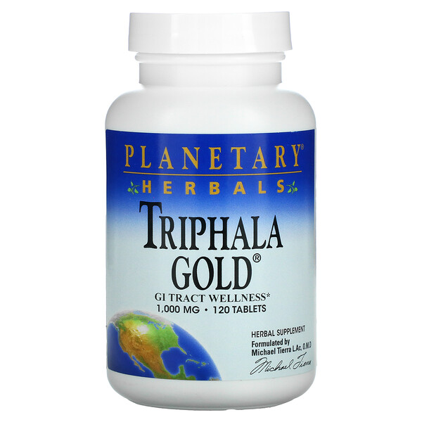 Planetary Herbals‏, Triphala Gold, GI Tract Wellness, 1,000 mg, 120 Tablets