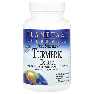 Planetary Herbals, Ekstrak Kunyit Full Spectrum™ , 450 mg, 120 Tablet