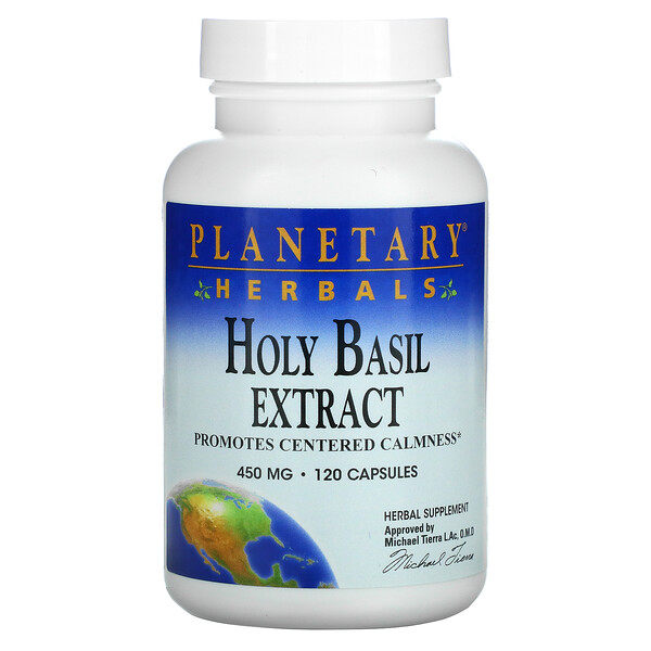 Planetary Herbals‏, Holy Basil Extract, 450 mg, 120 Capsules