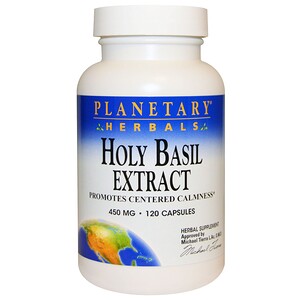 Отзывы о Планетари Хербалс, Holy Basil Extract, 450 mg, 120 Capsules