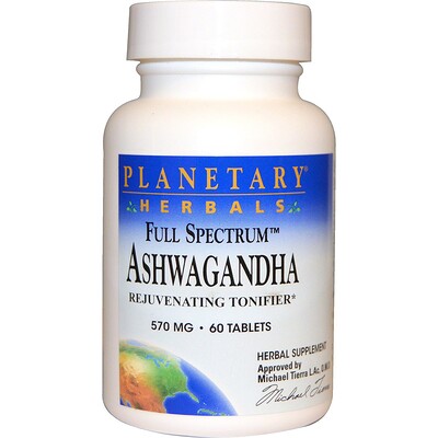 

Full Spectrum Ashwagandha, 570 mg, 60 Tablets