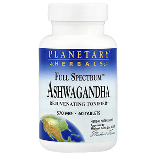 Planetary Herbals, Wagandha a spettro completo, 570 mg, 60 compresse