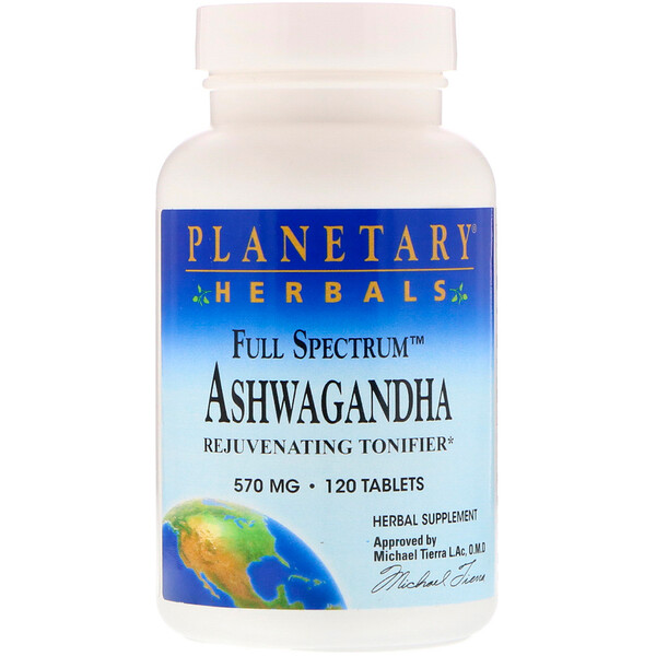 Planetary Herbals, Full Spectrum Ashwagandha, 570 mg, 120 Tabletten