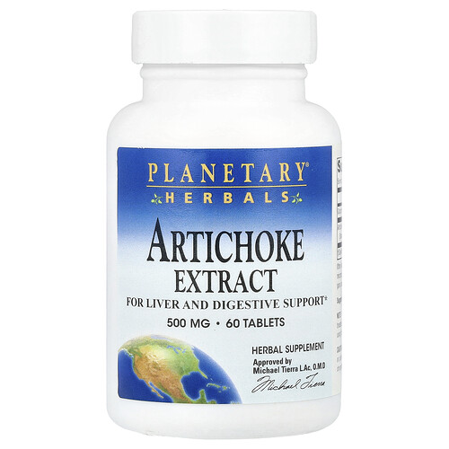 Planetary Herbals Artichoke Extract, 60 Tablets