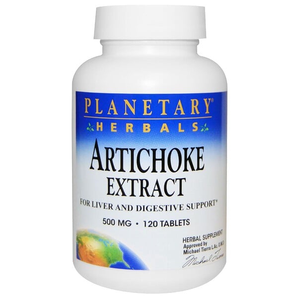 Planetary Herbals, Artichoke Extract, 500 mg, 120 Tablets