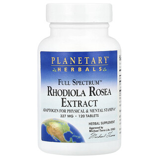 Planetary Herbals, Full Spectrum™ Rhodiola Rosea-extract, 120 tabletten (327 mg per tablet)