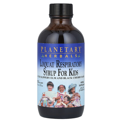 Planetary Herbals  Loquat Respiratory Syrup for Kids  4 fl oz (118.28 ml)
