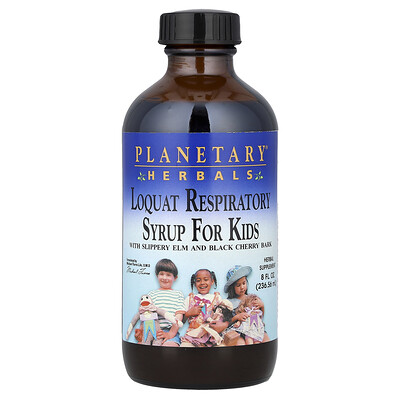Planetary Herbals, Jarabe respiratorio de níspero para niños, 236,56 ml (8 oz. Líq.)