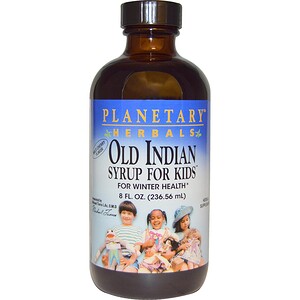 Planetary Herbals, Староиндейский сироп для детей, со вкусом дикой вишни, 8 жидких унций (236.56 мл)