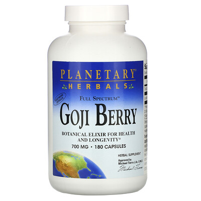 Planetary Herbals Ягоды годжи, 700 мг, 180 капсул