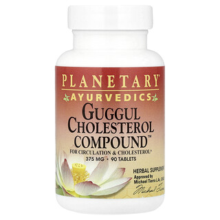 Planetary Herbals, Ajurvédská medicína, Guggul Cholesterol Compound™, 90 tablet