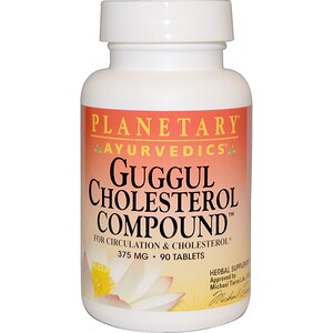 Отзывы о Планетари Хербалс, Guggul Cholesterol Compound, 375 mg, 90 Tablets