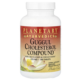 Planetary Herbals, Ayurveda, Guggul Cholesterol Compound™, 180 comprimidos