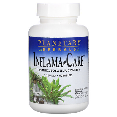 

Planetary Herbals, Inflama-Care, 582.5 mg, 60 Tablets