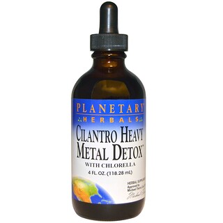 Planetary Herbals, 小球藻芫荽金属清体液，4液体盎司（118.28毫升）