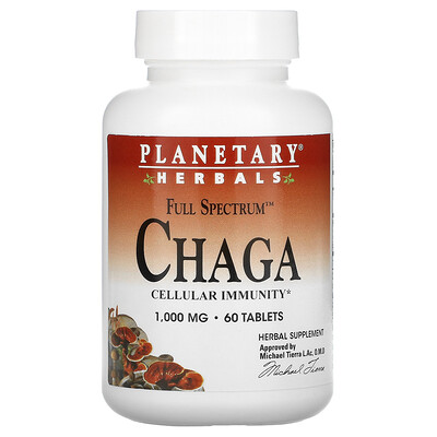 

Planetary Herbals Full Spectrum Chaga 1 000 mg 60 Tablets