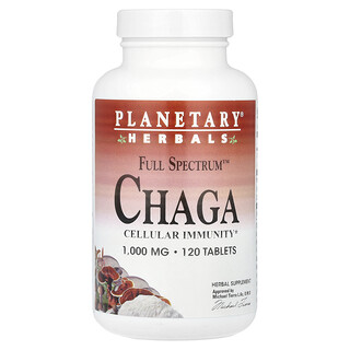 Planetary Herbals, Full Spectrum™ 차가버섯, 120정