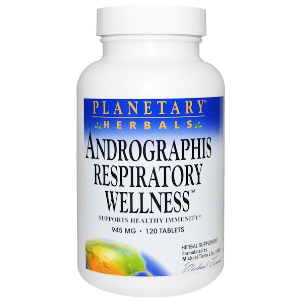 Planetary Herbals, Здоровое дыхание с андрографисом, 945 мг, 120 таблеток (Discontinued Item) 